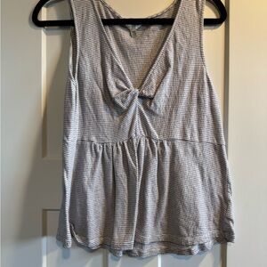Lucky Brand Black and White Striped Tank Top